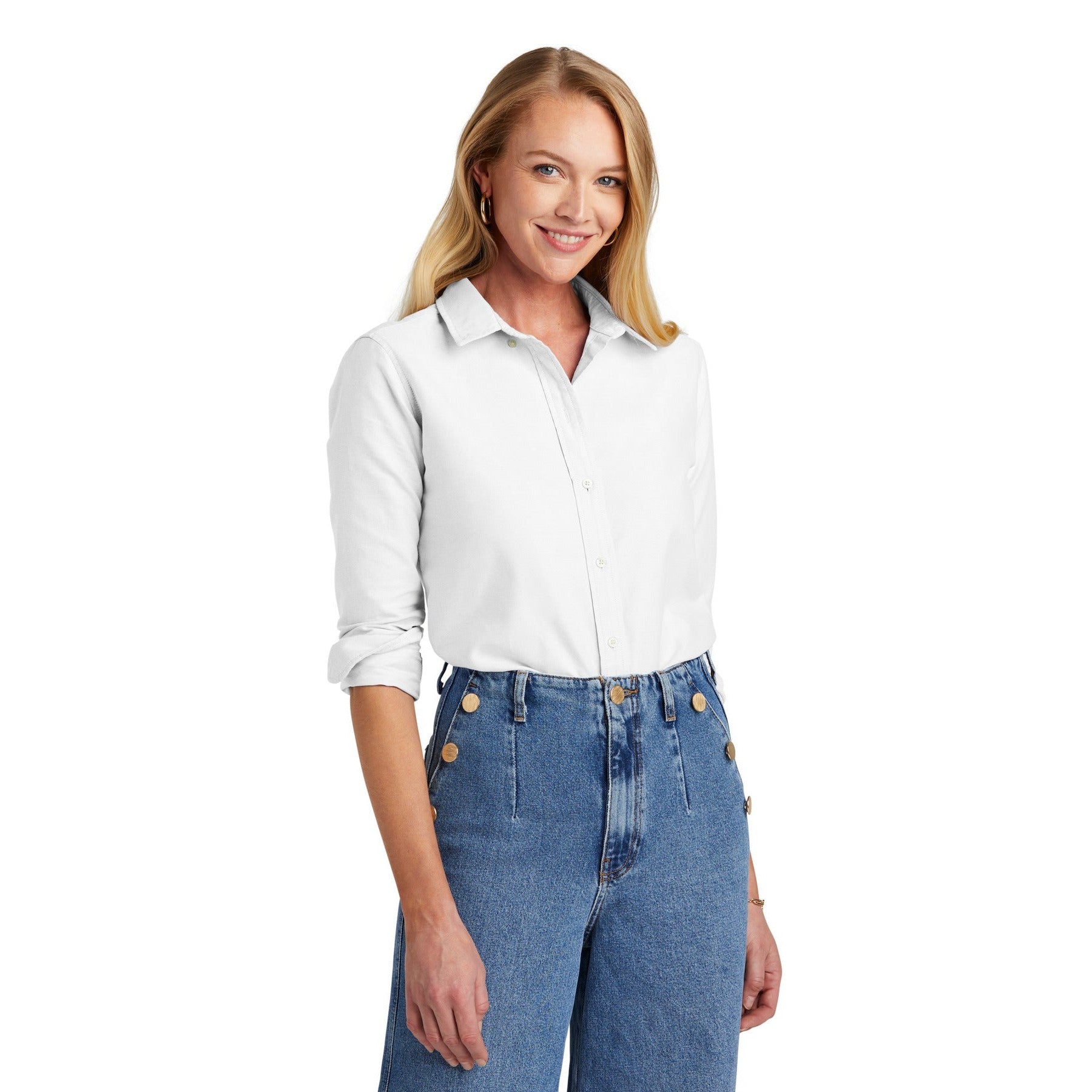 Brooks Brothers-Brooks Brothers® Women's Casual Oxford Cloth Shirt BB18005-MedTech-4